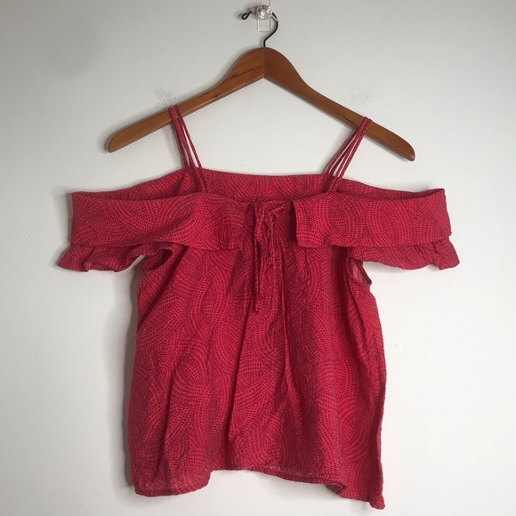 Anthropologie Maeve Mandalay Cold Shoulder Blouse Size XS - Picture 5 of 11